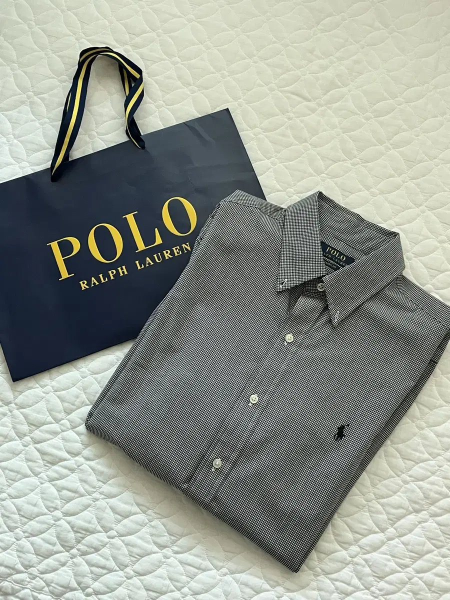 [L] Polo Ralph Lauren Checked stretch poplin shirt