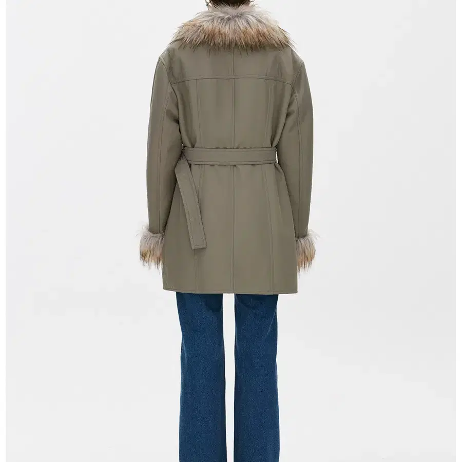 OPEN YY 오픈와이와이FAUX FUR TRIMMING JACKET