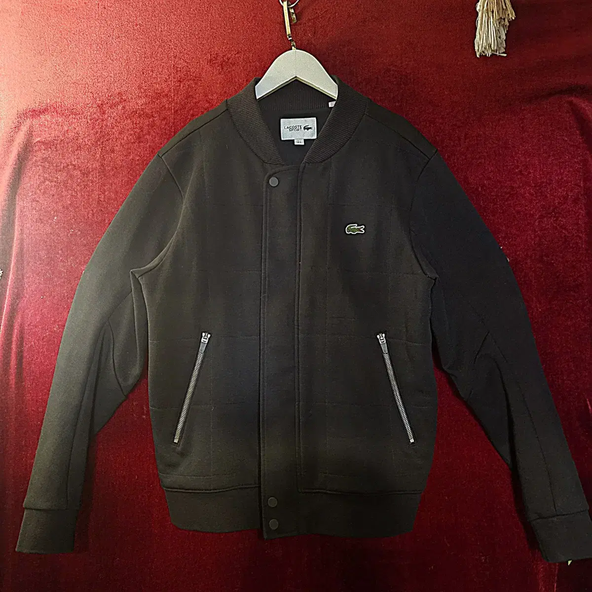 LACOSTE Signature Logo Patch Bomber Jacket