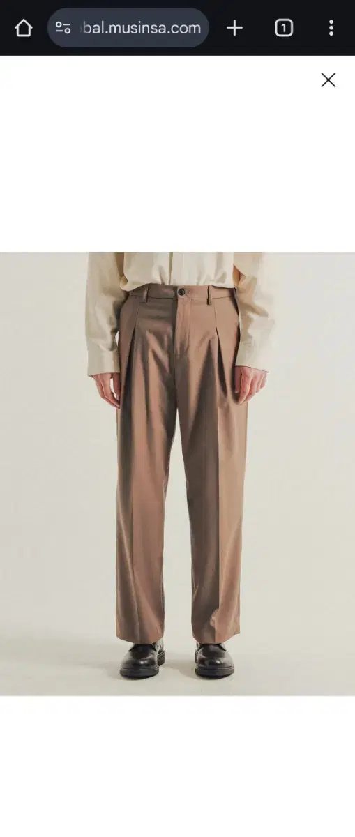 Non-Slow Standard INVERTED PLEATS WIDE PANTS Brick