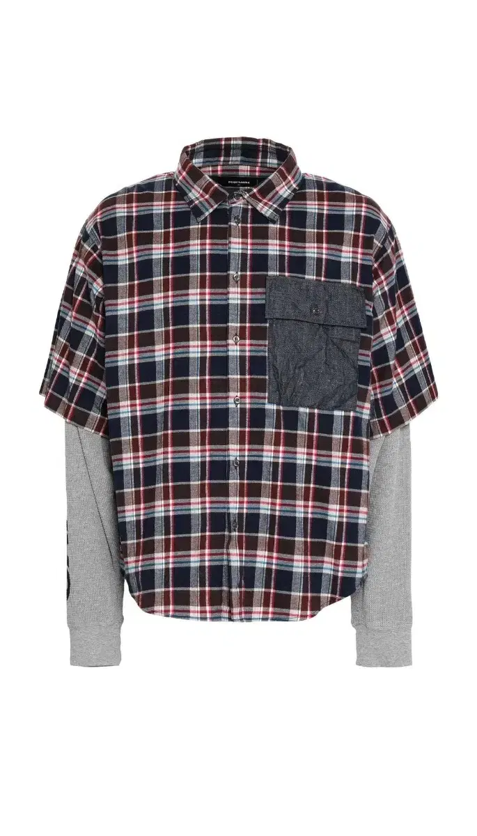 Discreet2 / Double Sleeve Check Flannel Shirt / 52