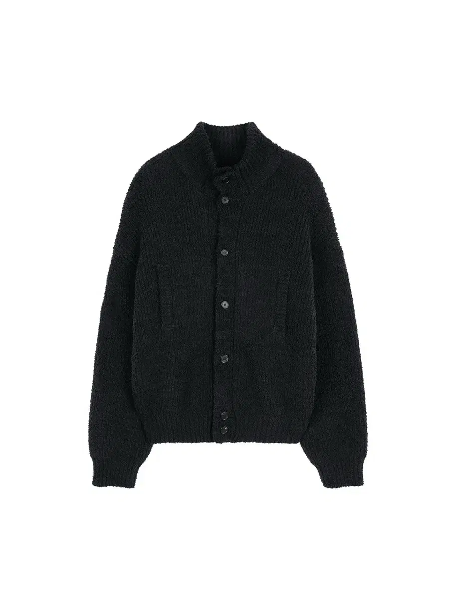 [ prt___ ] highneck pocket cardigan