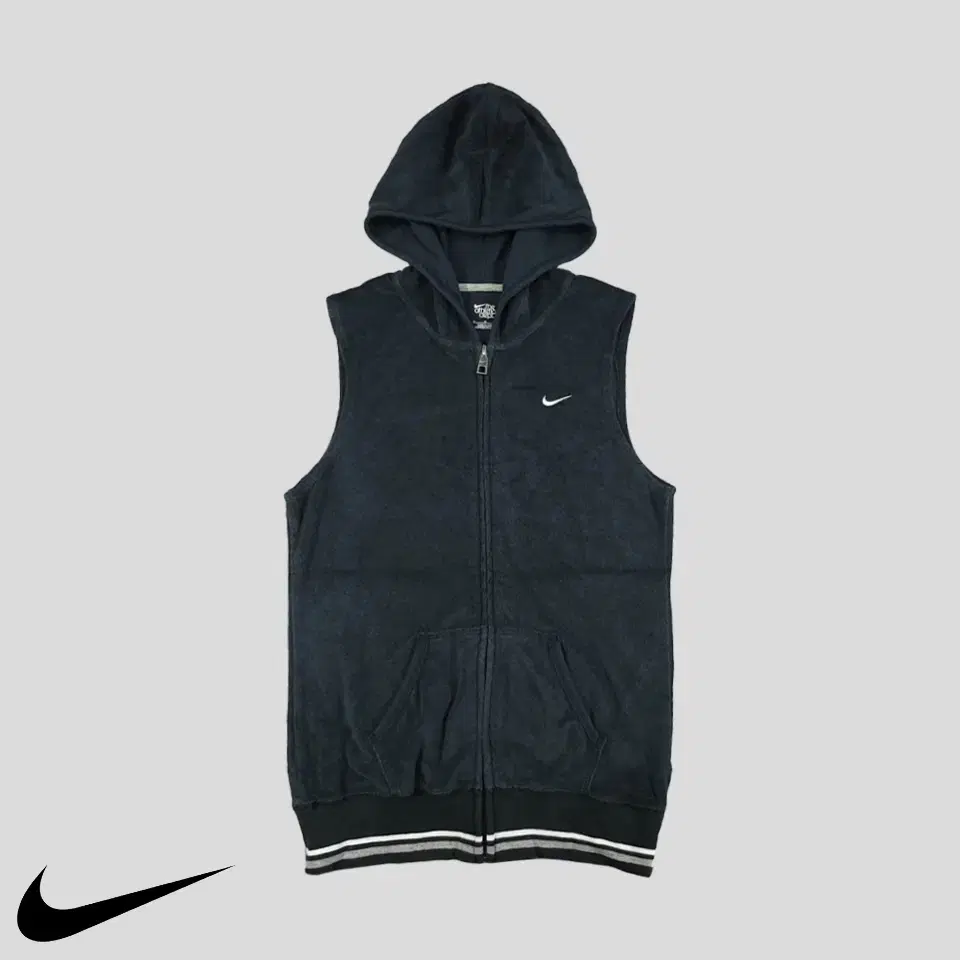 Nike Pigment Black Swoosh LogoEmbroidered Cotton Modal Blend Terry TowelFabric Y2