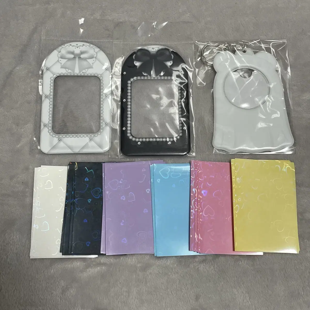 The Key World Photo Card photocard Holder Heart hologram Sleeve