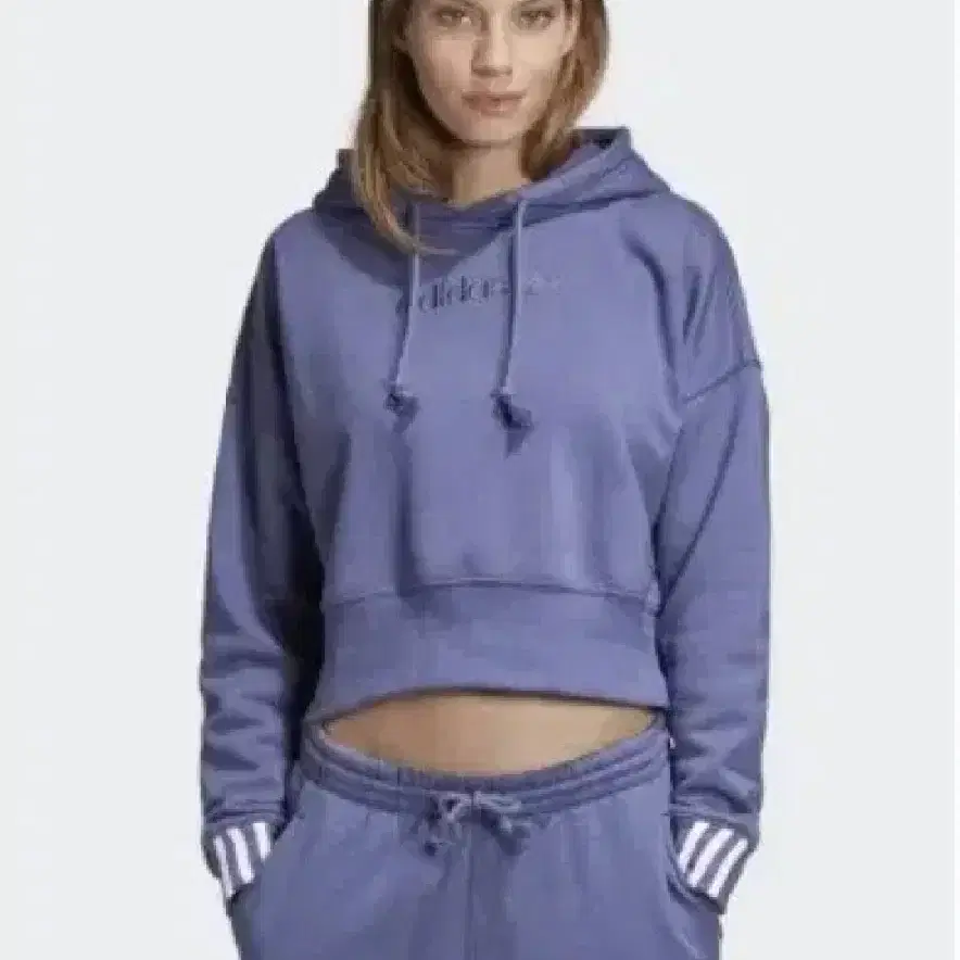 adidas 아디다스 코지 크롭 후드 셋업 coeeze