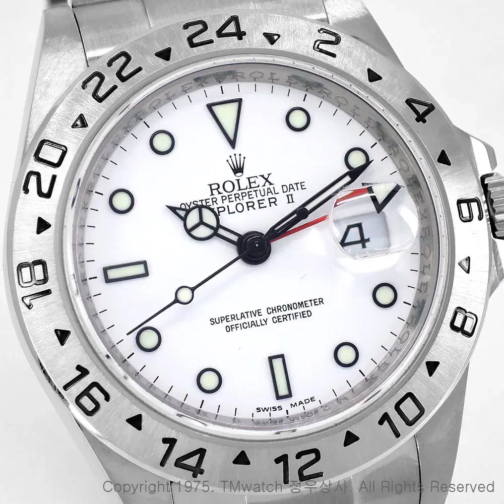 롤렉스 익스플로러2 explorer II 흰판 40mm 16570