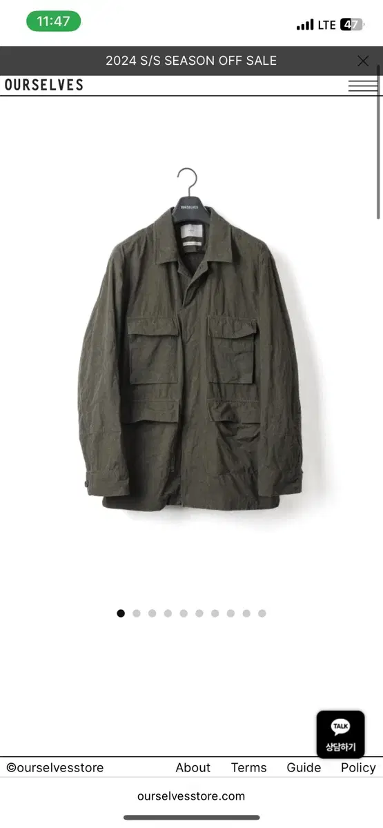 OurSelves 24SS SULFUR DYED BDU JACKET 2 sizes