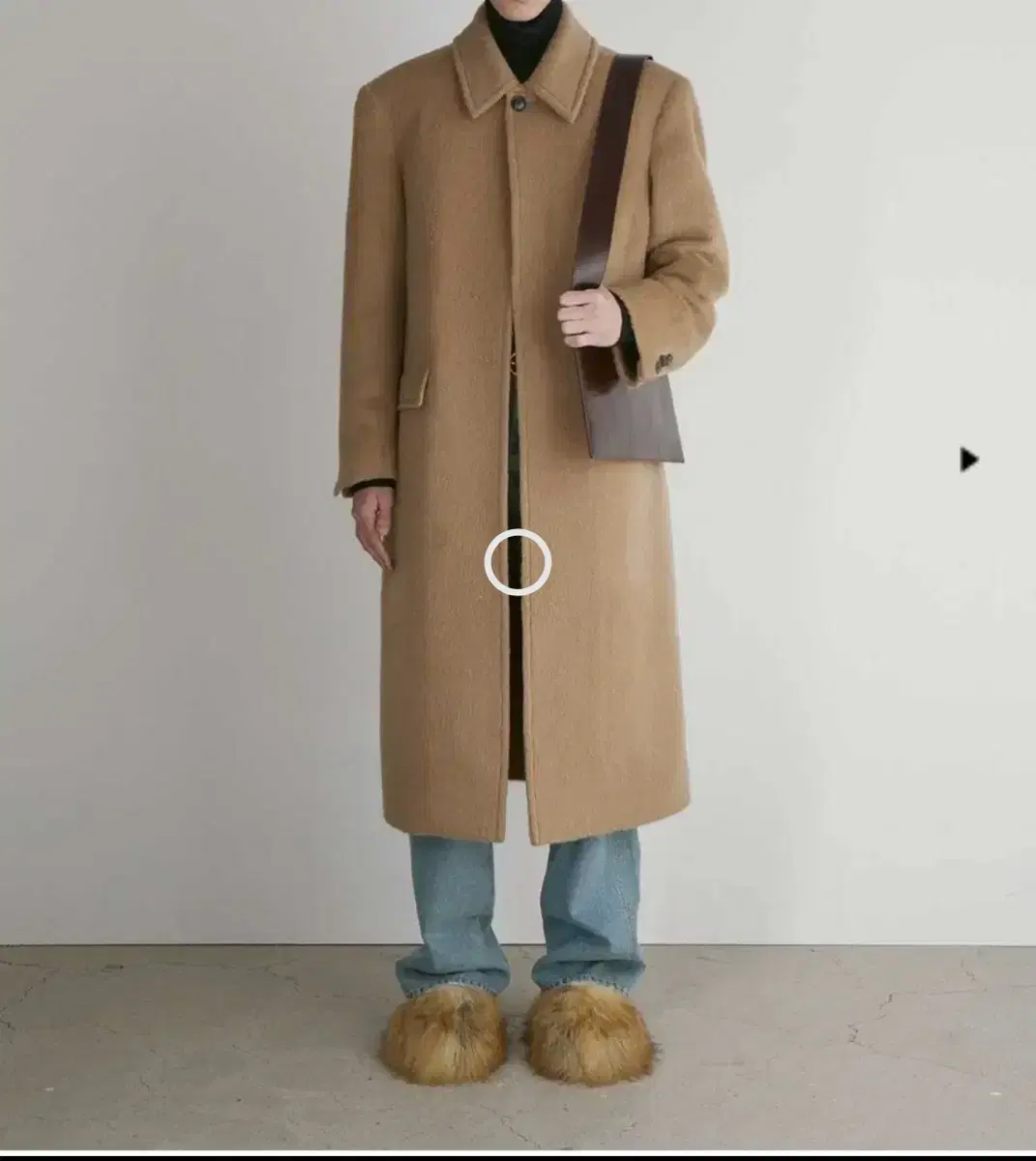 Rectorama Wool Balmacan Coat Beige L