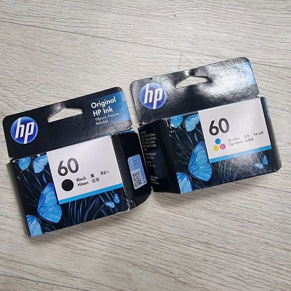 HP60 정품 검정 60칼라 잉크 미사용 새거 정리해요