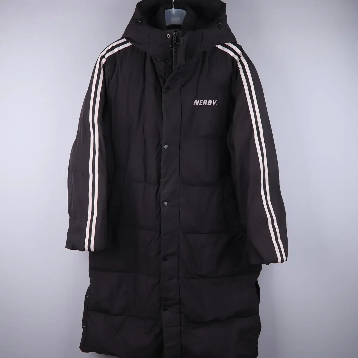 Noodle NY Track Long Down Jacket Long Puffer Black (M)