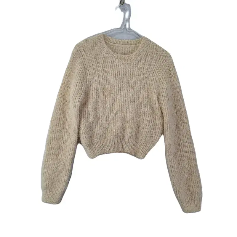 E8871 Women's FREE Beige Round Neck Knit Sweater/Dirk