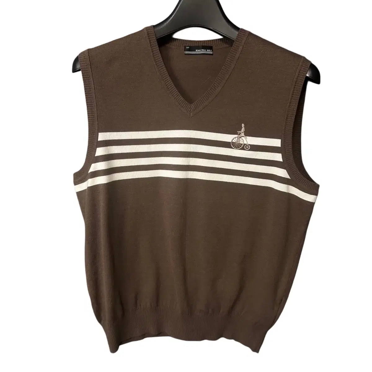 100 Vinpole Golf Brown Knit Vest for Men