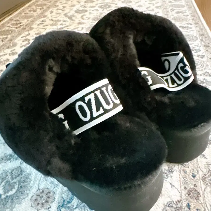 OZWEAR 4CM 플랫폼 어그슬리퍼 /블랙EU37