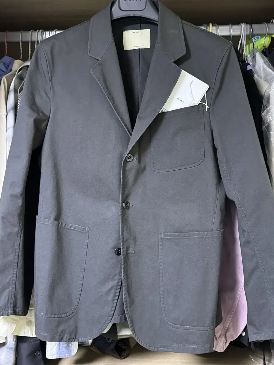 Pottery Washed Sport Jacket Charcoal 2 sizes