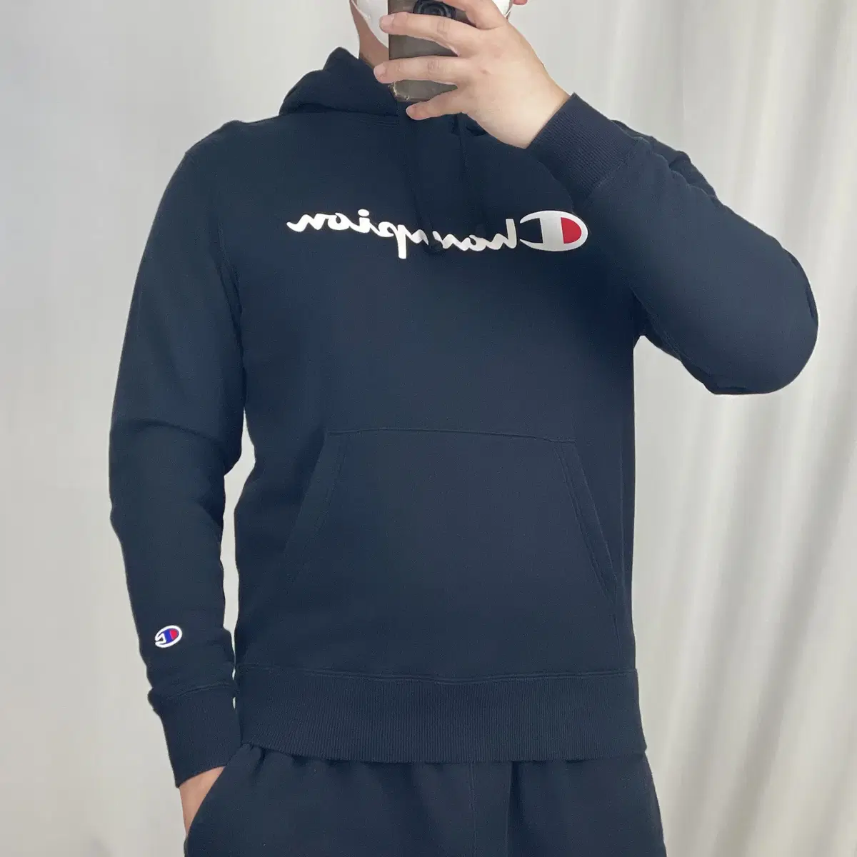 Champion Black Hoodie L .241123