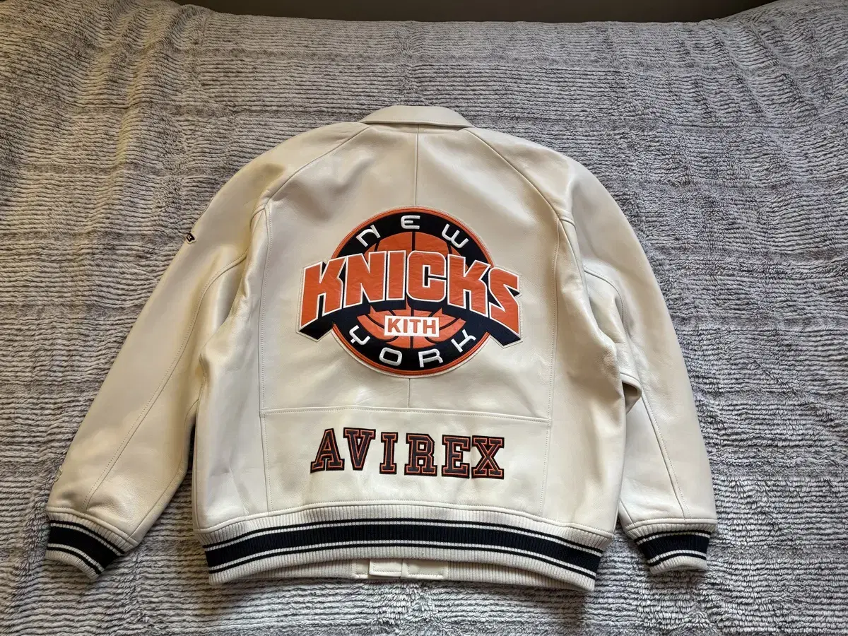 avylex kith x knicks jacket for sale