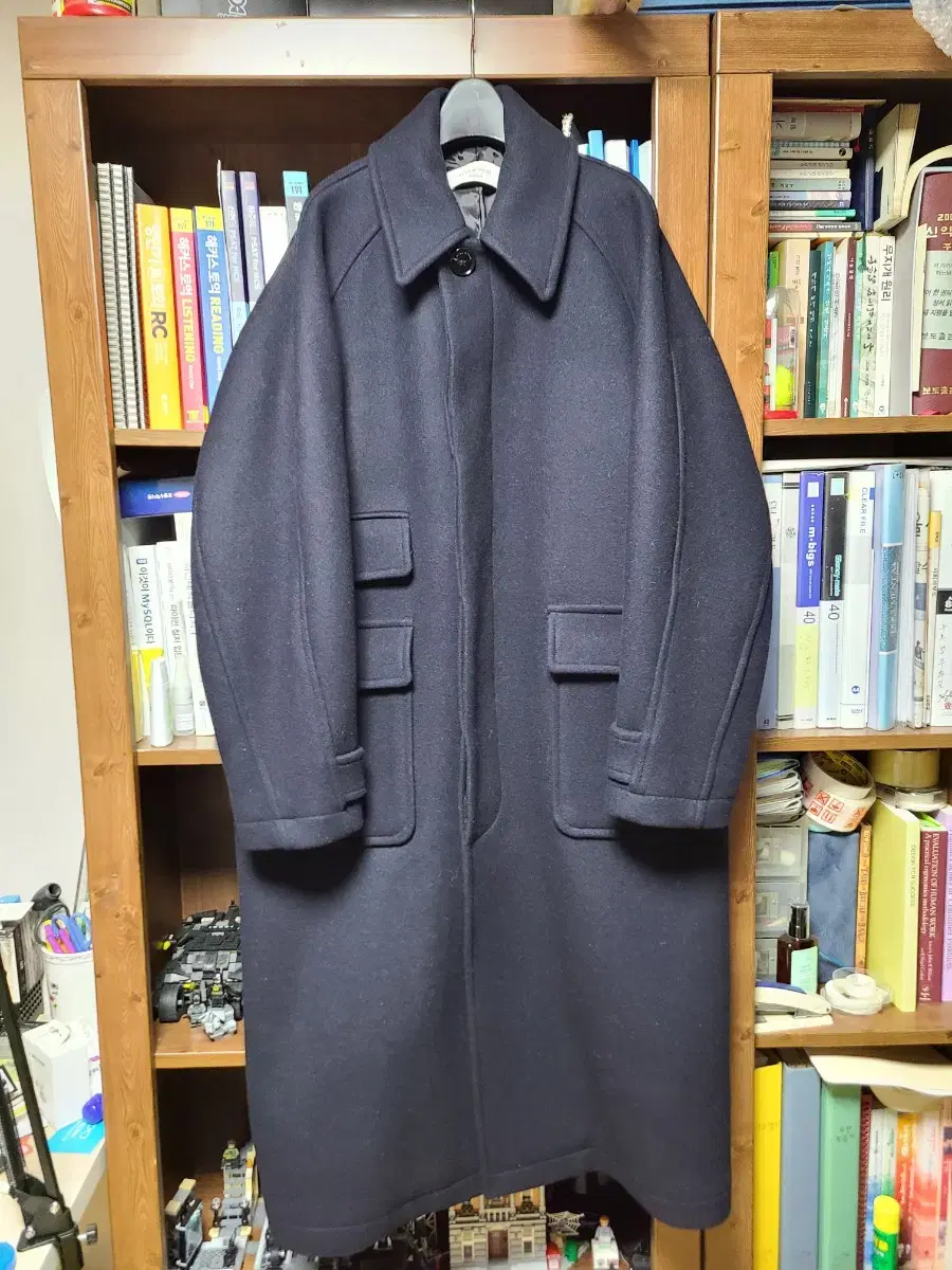 Afterpray Balmacan coat navy size M