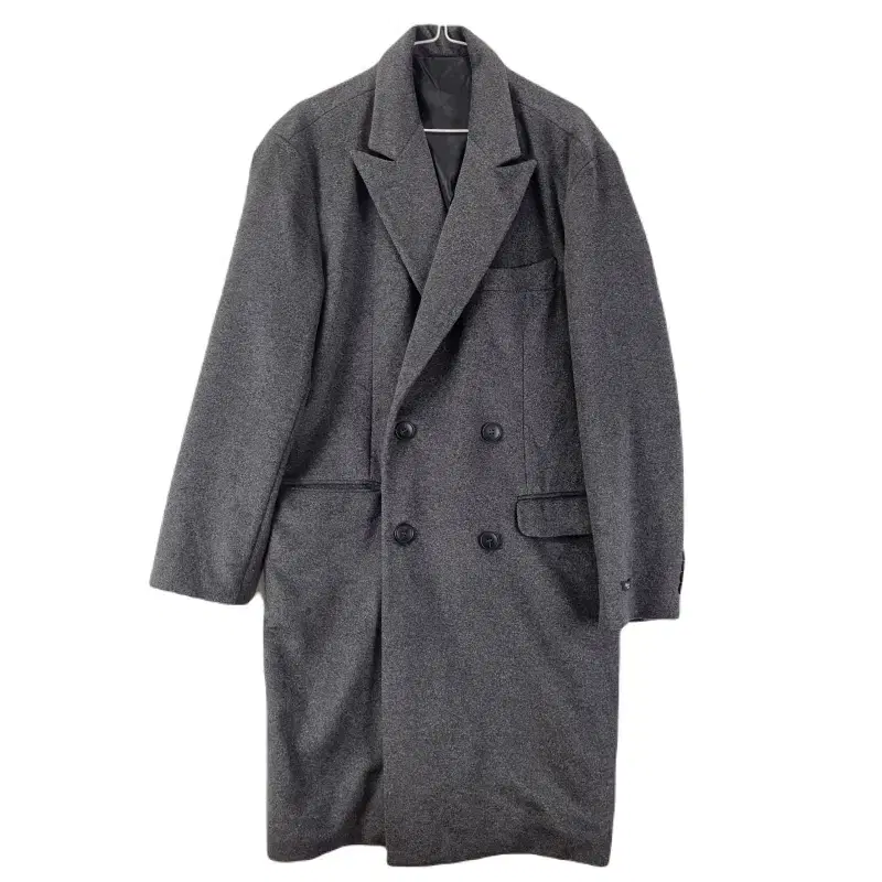 E8882 LEIMAN Men's 52SIZE Grey woolen long coat/dirk