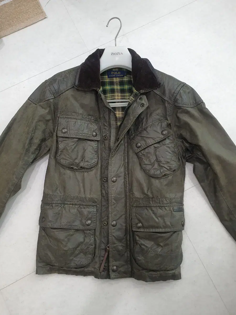 Polo Iconic Oil Wax Biker Jacket for sale