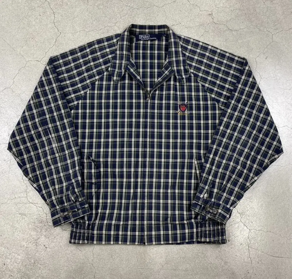 90s Polo Check Cotton Barracuda Jacket (103)