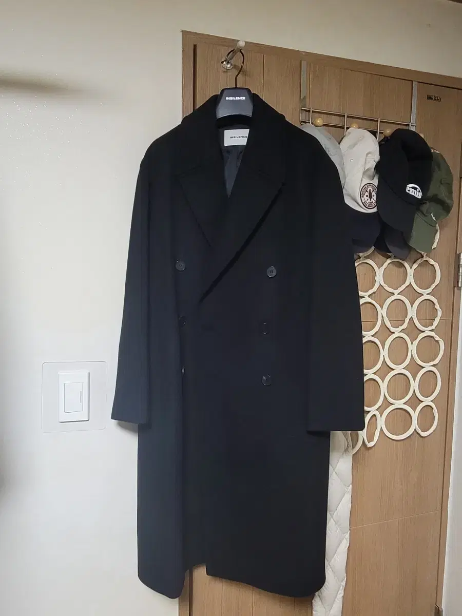 Insilence cashmere double long coat, size S, for sale.