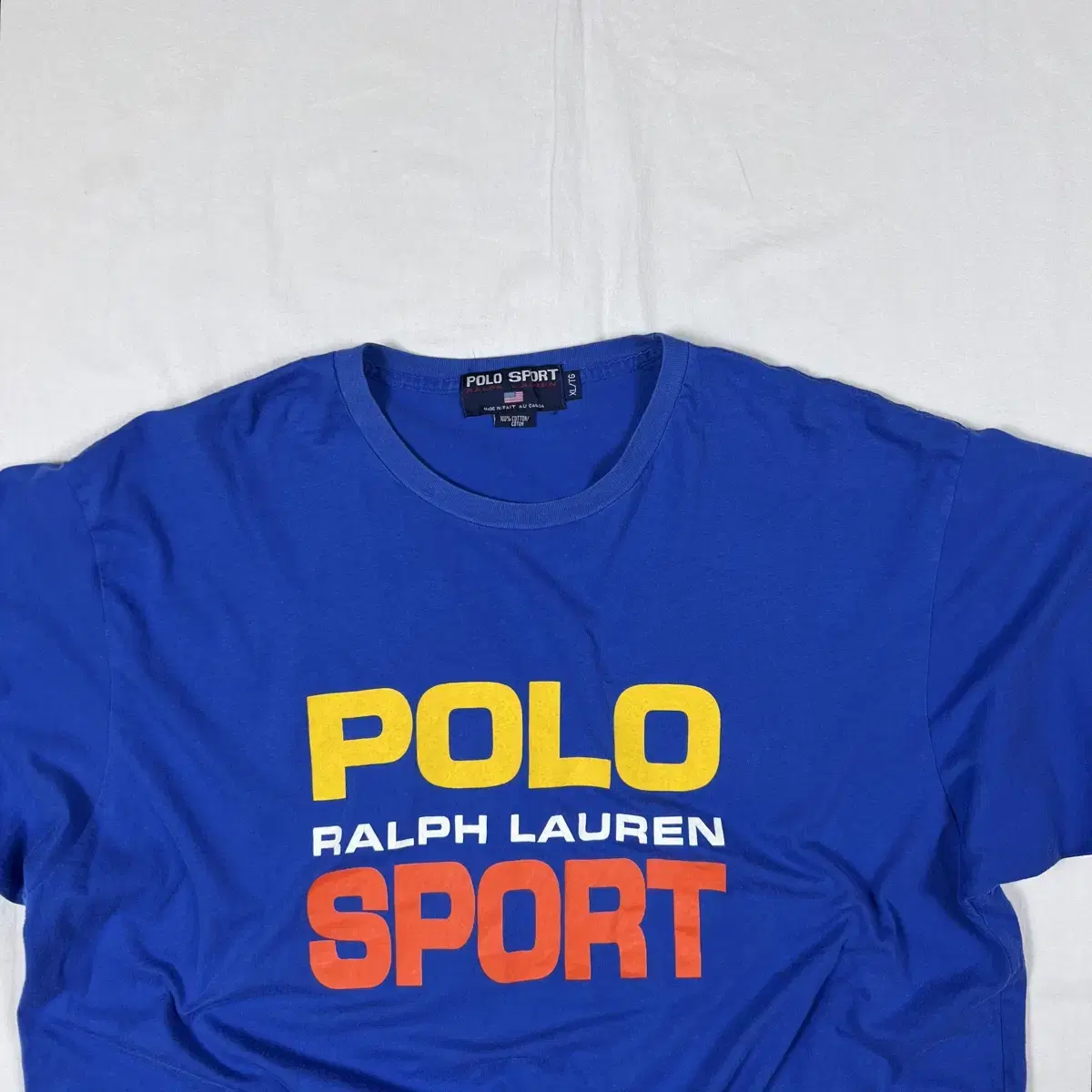 90s 폴로스포츠 polo sport 스펠아웃 로고 프린트 반팔티