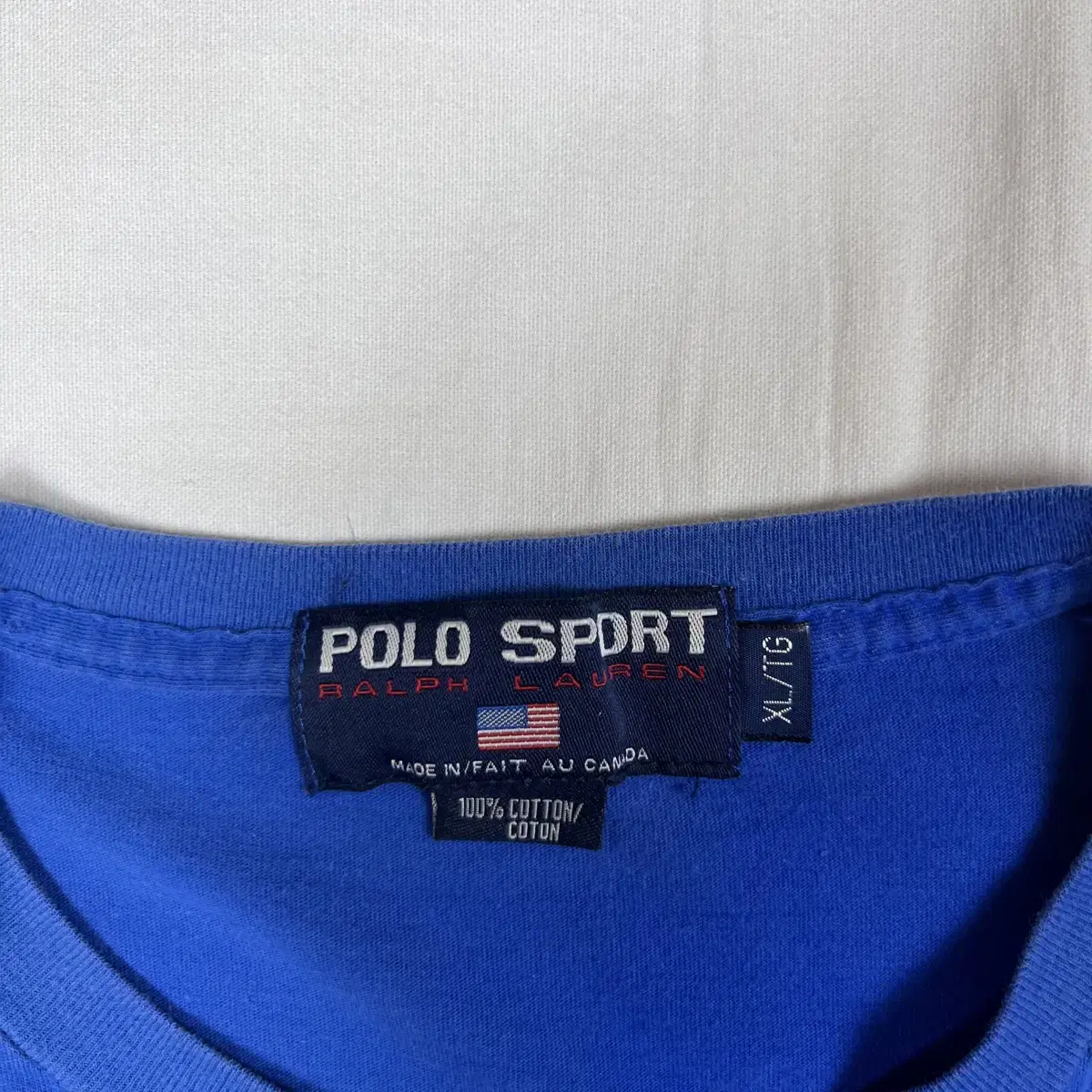 90s 폴로스포츠 polo sport 스펠아웃 로고 프린트 반팔티