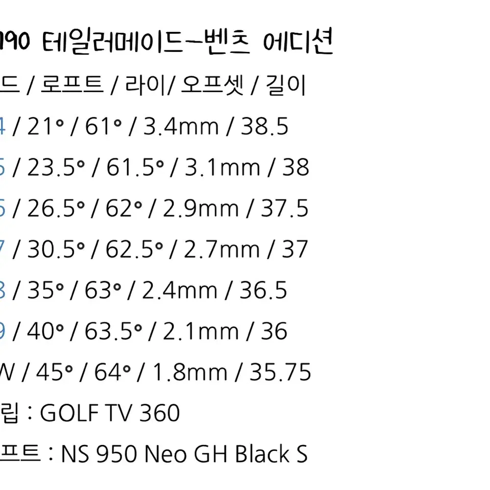 P790테일러메이드 벤츠에디션(한정품목-미개봉)