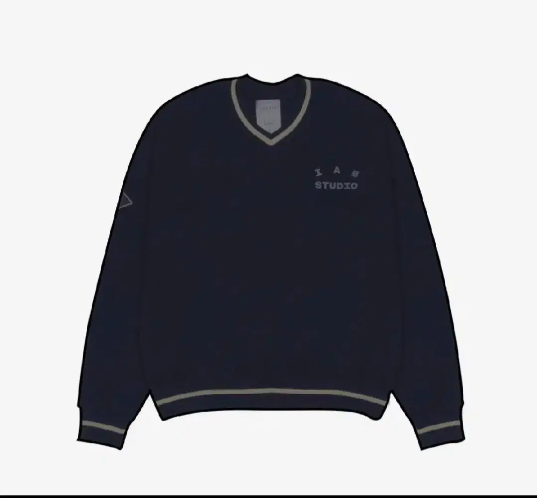 IAB STUDIOXArcane Filt-Over Sweatshirt Navy Dove BlooXL