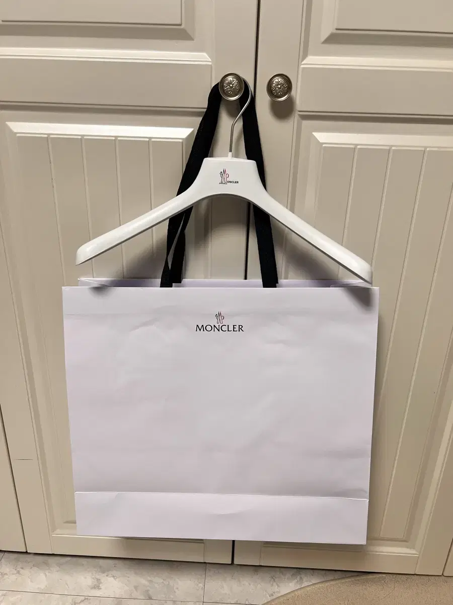 Genuine Moncler Padded Shopping Bag and Hanger Set