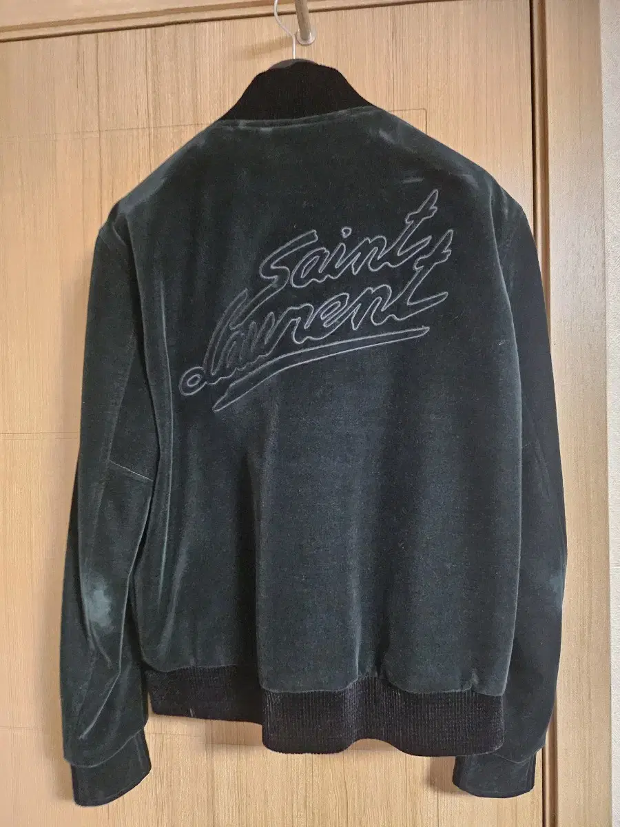 Saint Laurent Velvet Teddy Bomber Jacket size 50