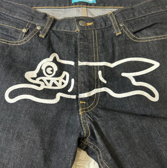 BillieNearBoysClub BBC Running Dog Dog Pants Denim Pants Jeans