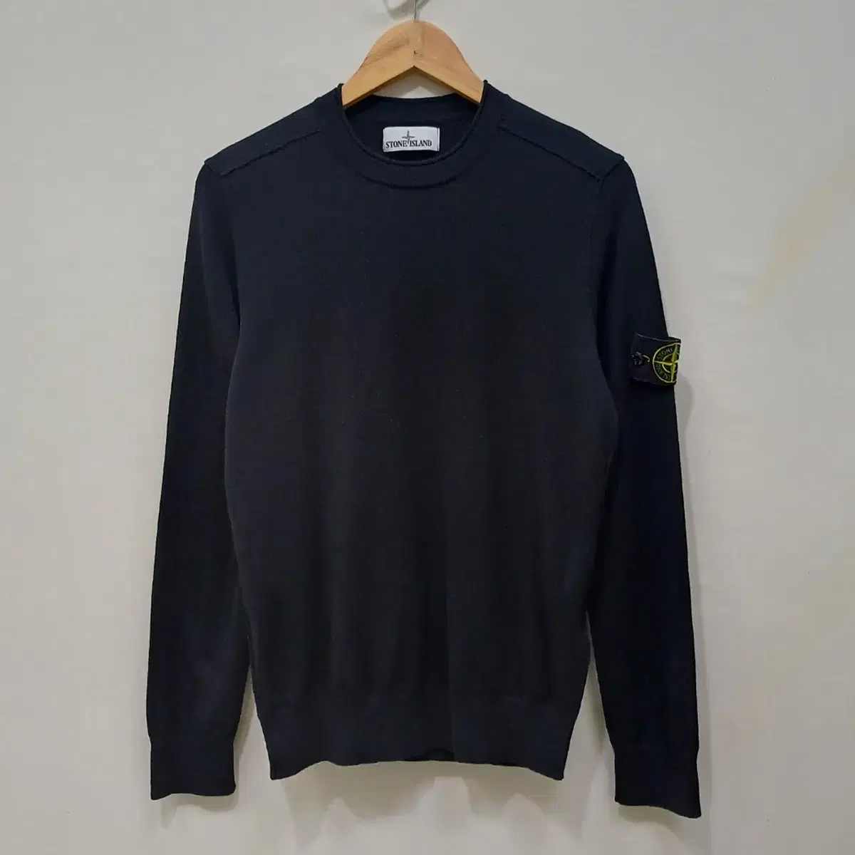 Store Edition Stone Island Men's M Wool Knit Thin Round Black Lovebonbon Excellent