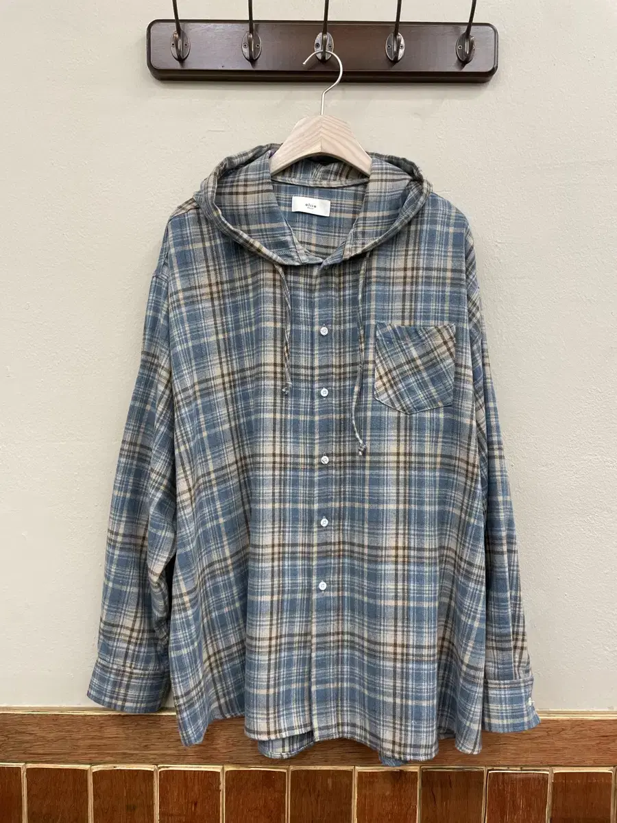 Oversized check hoodie