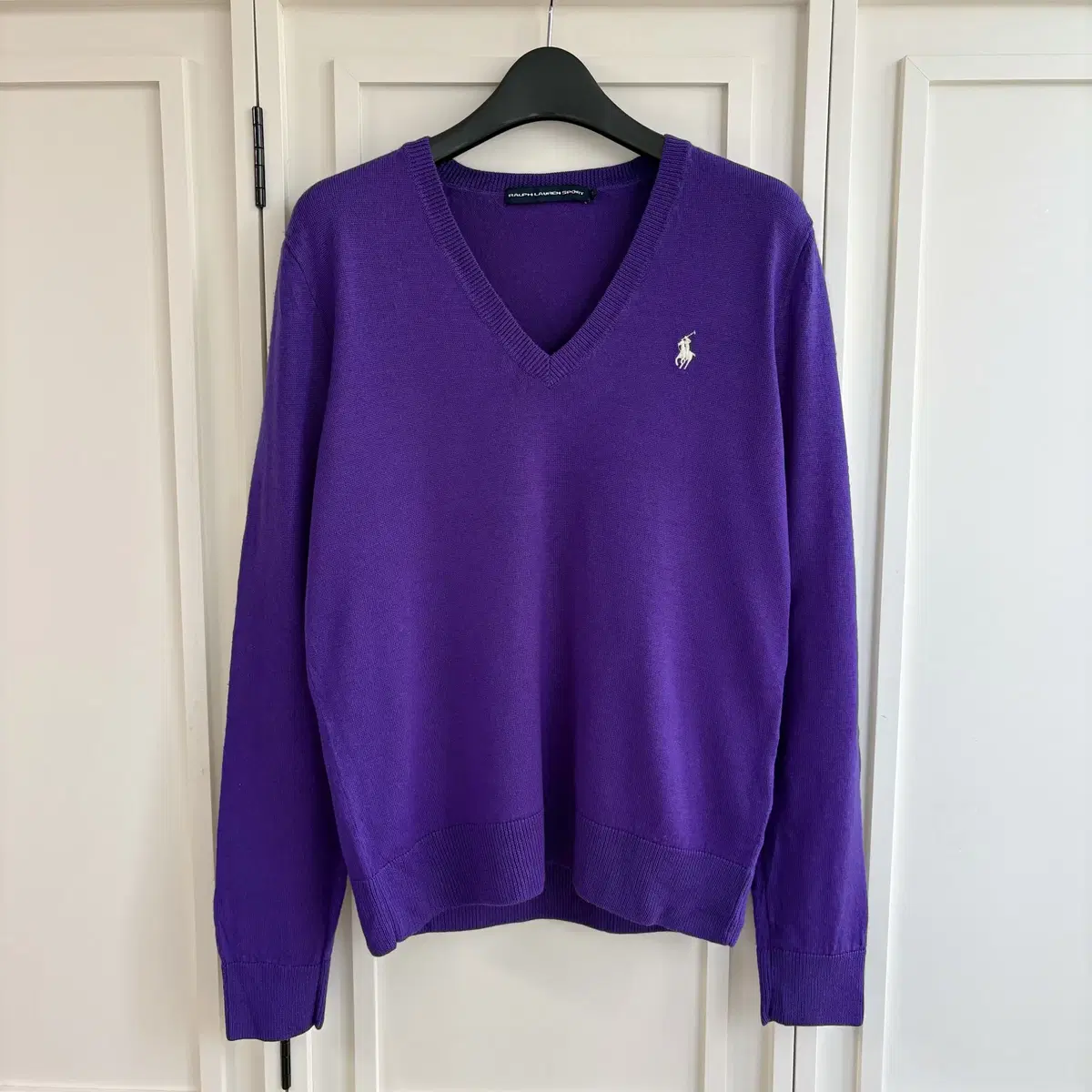 Polosport White Pony Purple Merino Wool Knit CK8429