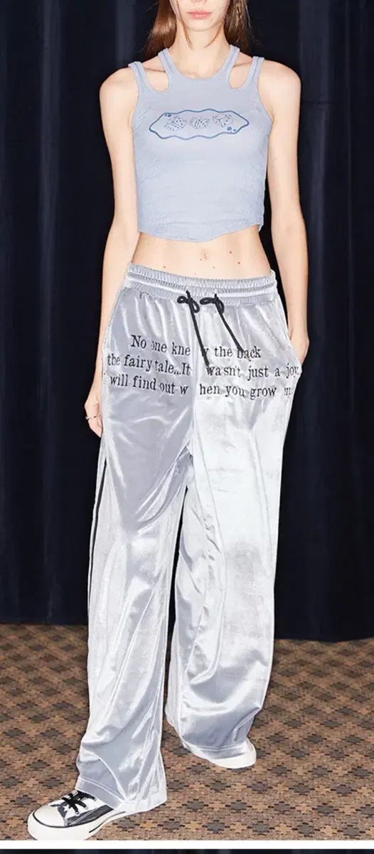 러브이즈트루 NM LETTERING PANTS(CHARCOAL)