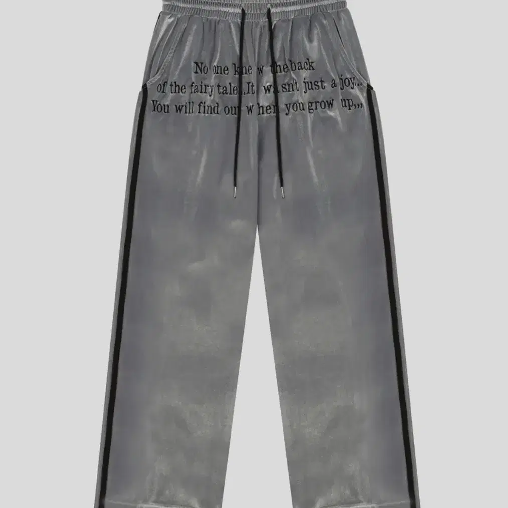 러브이즈트루 NM LETTERING PANTS(CHARCOAL)