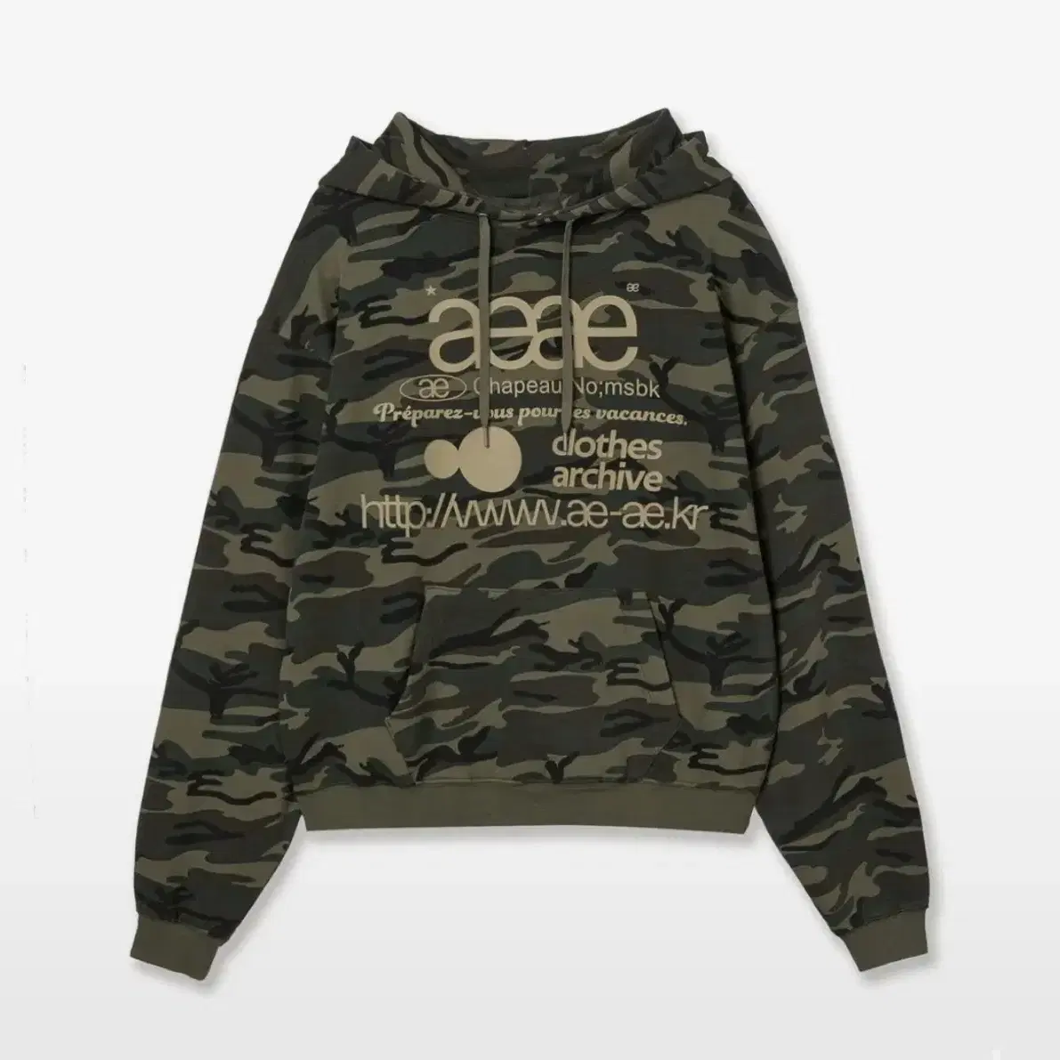 에이이에이이 후드티 Web logo loosed hoodie [CAMO]