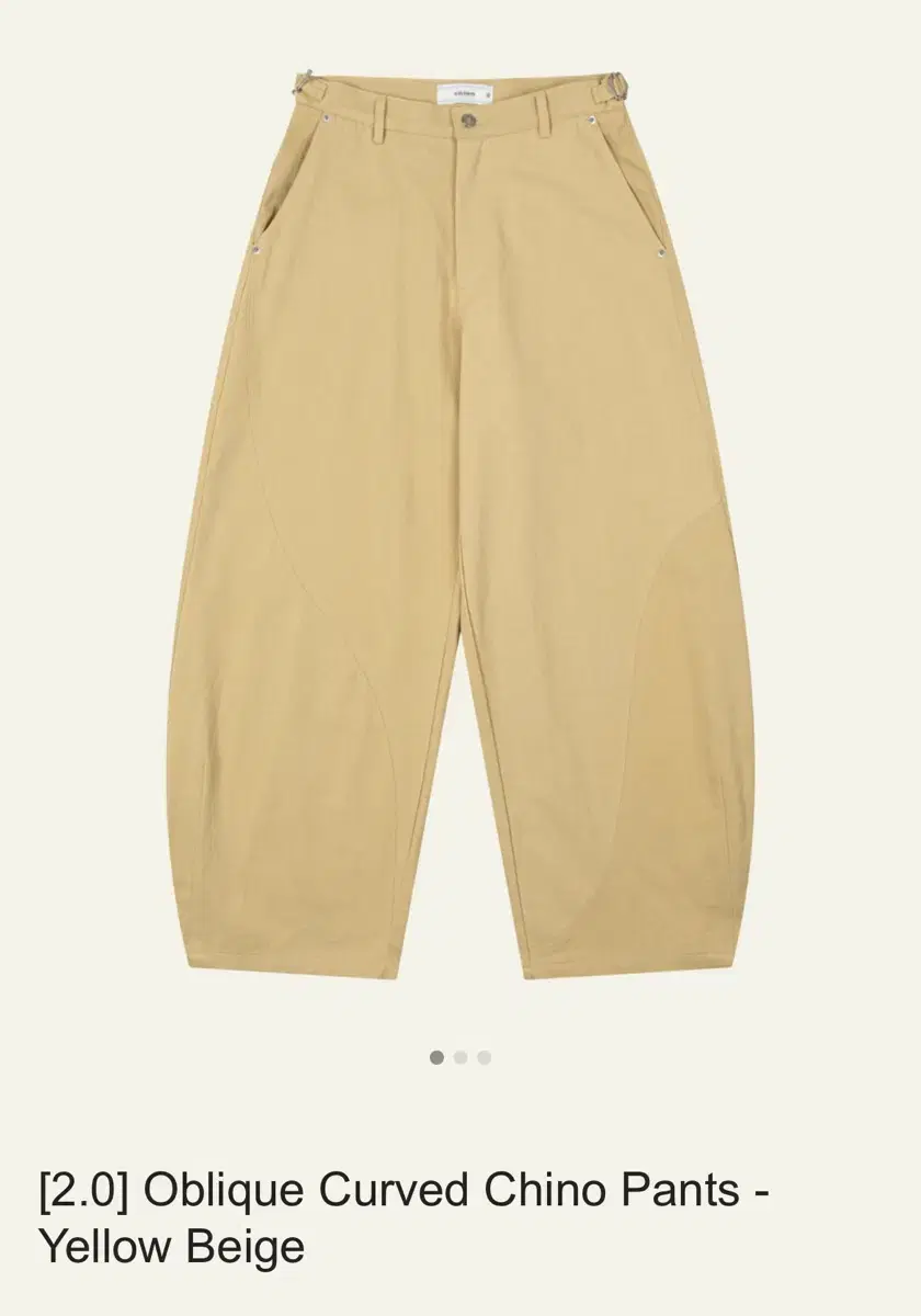 1 Waviness Oblique Curved Chino Pants