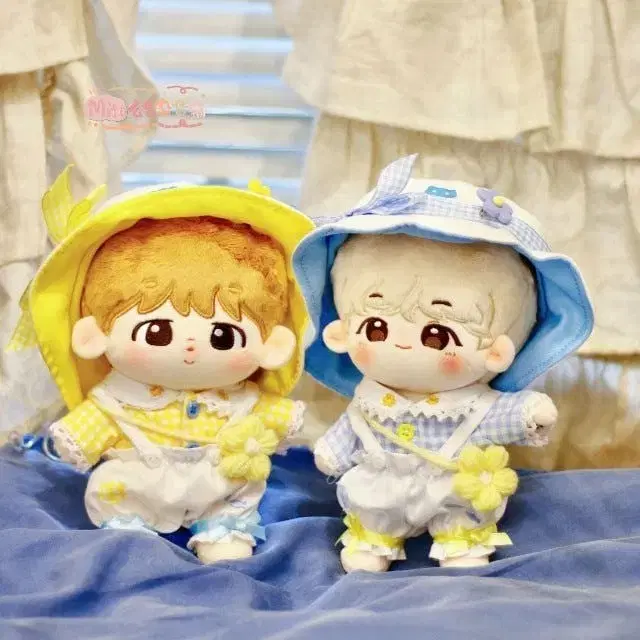 20cm doll clothes checked outfit yellow bloo orange somyi doll clothes