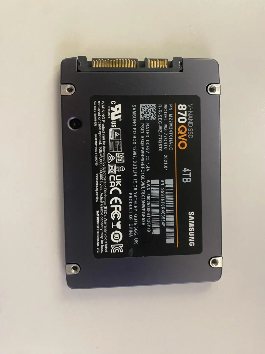 삼성 870QVO 4TB SSD