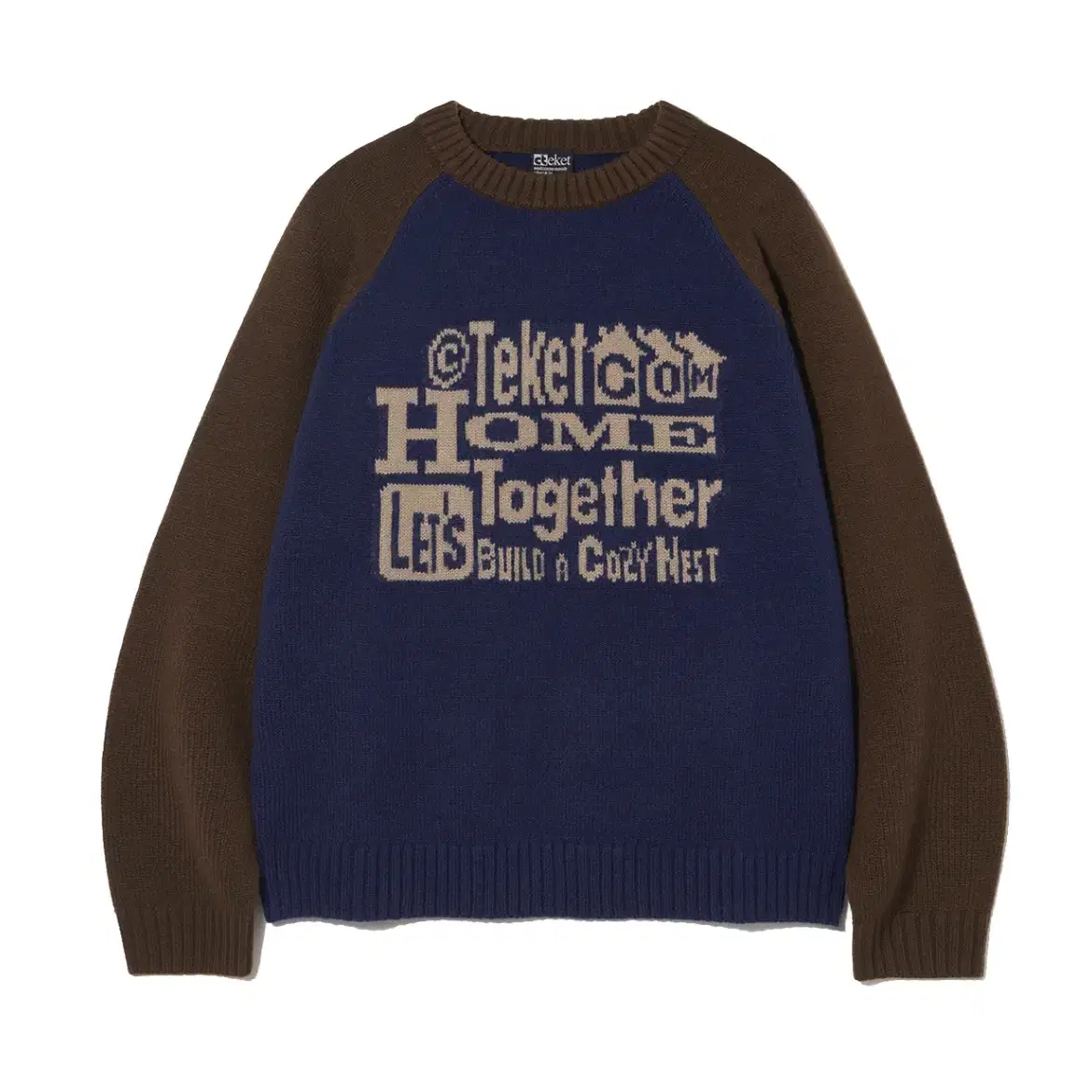 테켓 TOGETHER SWEATER 스웨터 니트 네이비 L사이즈