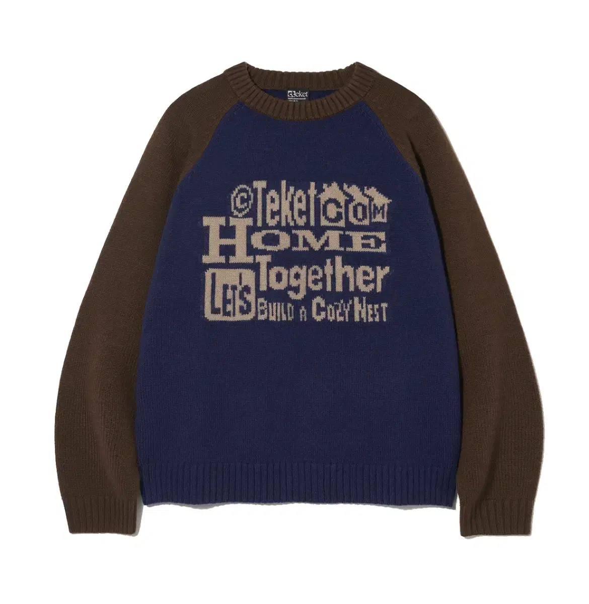 테켓 TOGETHER SWEATER 투게더 스웨터 니트 네이비 L