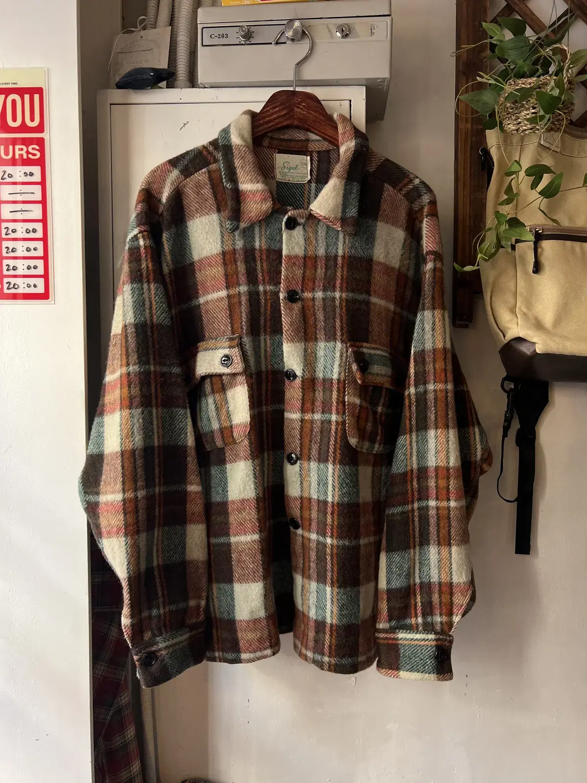 [2XL]80's Made in Canada Vintage Flannel Check Shirt