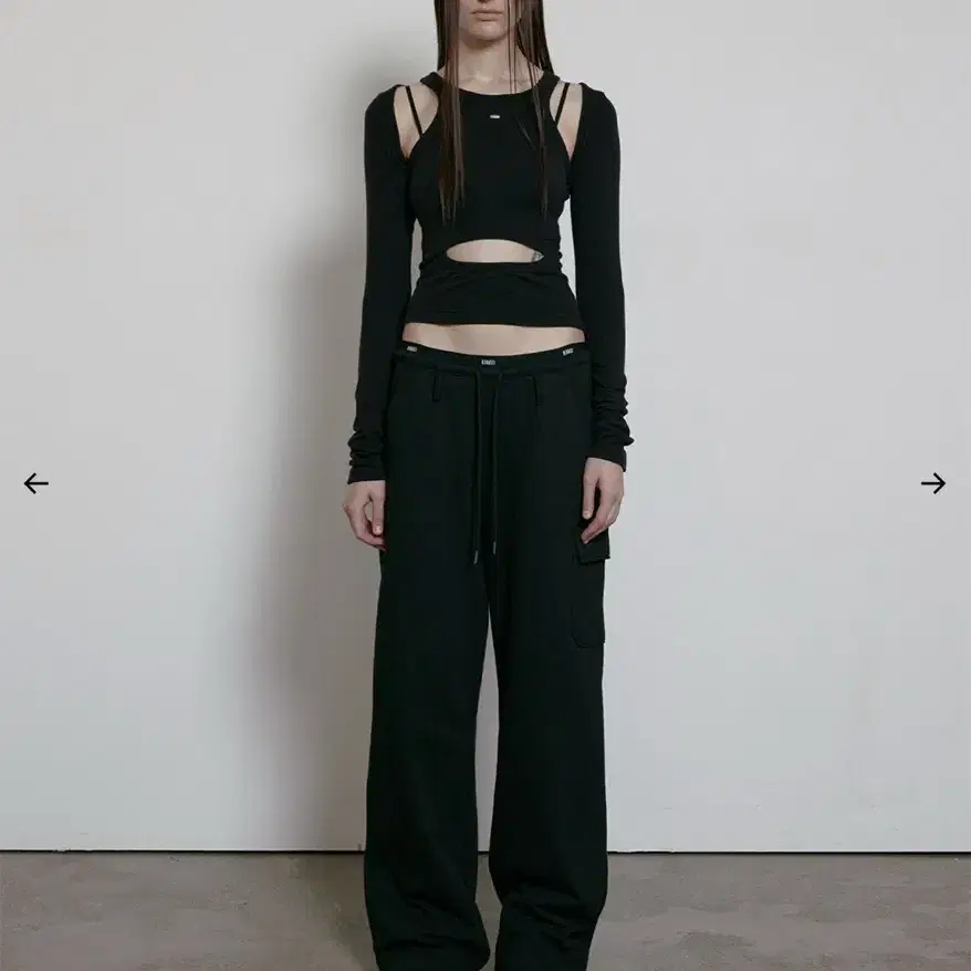 보헤미안서울 LOGO BAND WIDE PANTS, BLACK S