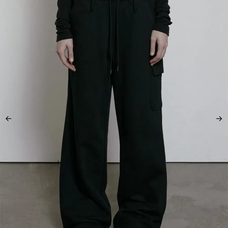 보헤미안서울 LOGO BAND WIDE PANTS, BLACK S