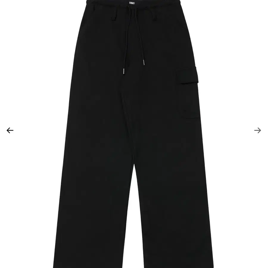 보헤미안서울 LOGO BAND WIDE PANTS, BLACK S