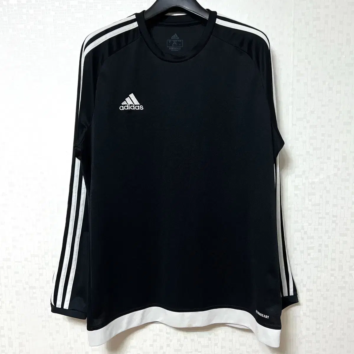 [L,100]Adidas Training Samsun Long Sleeve Tee Black White