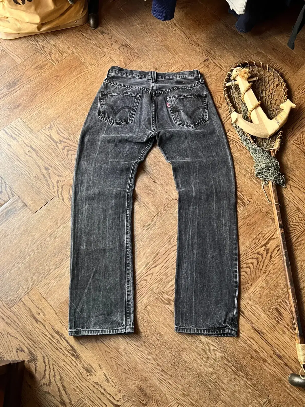 [31]Levi's 501 black and blue denim pants