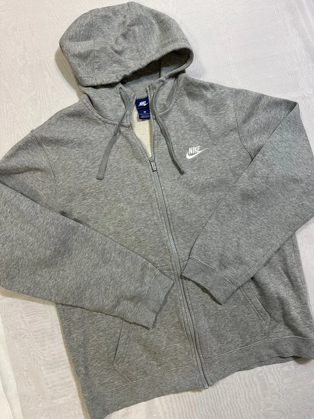 [L] Nike Hoodie Zip Up Gray